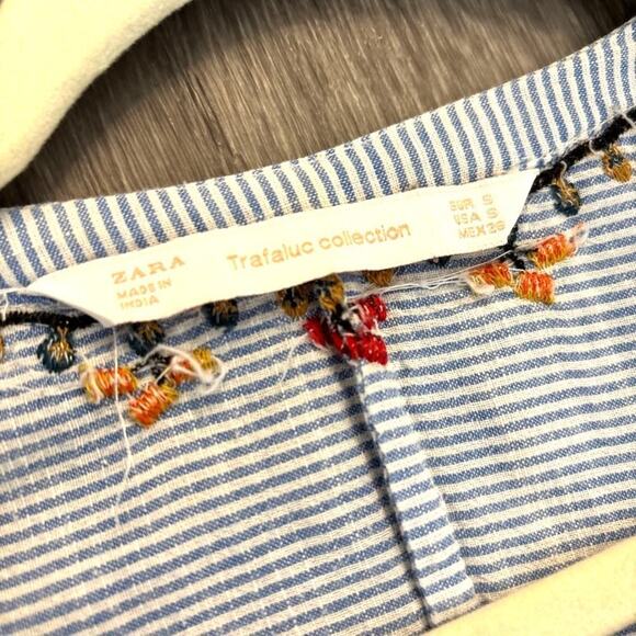 Zara Trafaluc Collection Embroidered Dress Size Small - Picture 5 of 7